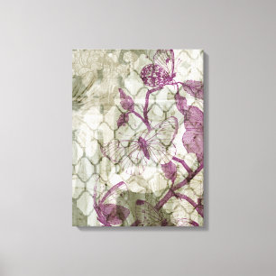 Arabesque Butterflies IV Canvas Afdruk