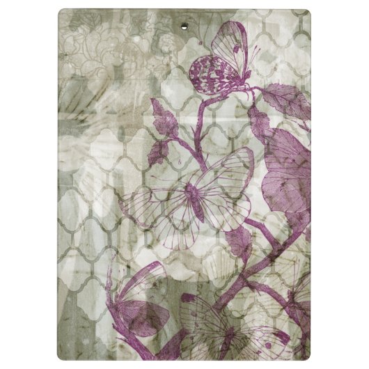 Arabesque Butterflies IV Klembord (Achterkant)