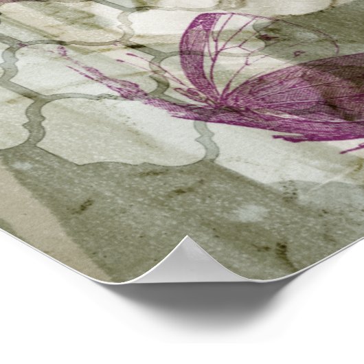 Arabesque Butterflies IV Poster (Hoek)