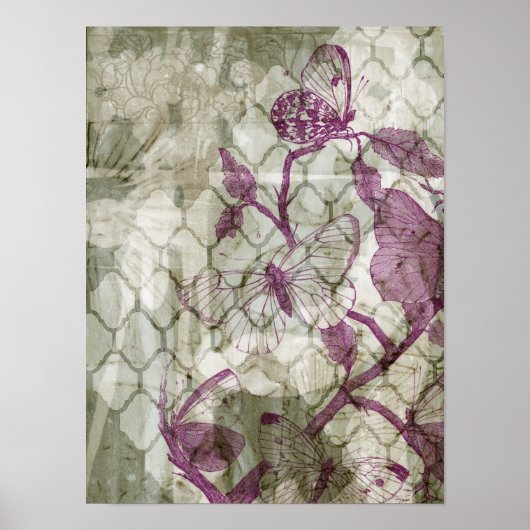 Arabesque Butterflies IV Poster (Voorkant)