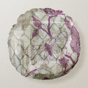 Arabesque Butterflies IV Rond Kussen