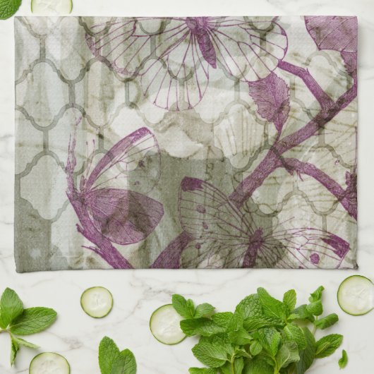 Arabesque Butterflies IV Theedoek (Gevouwen)