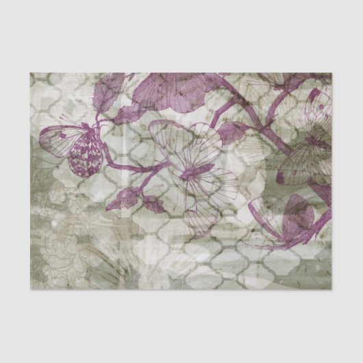 Arabesque Butterflies IV Tissuepapier (Voorkant)