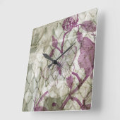 Arabesque Butterflies IV Vierkante Klok (Hoek)