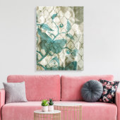 Arabesque Butterflies V Canvas Afdruk (Insitu (Woonkamer))