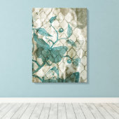 Arabesque Butterflies V Canvas Afdruk (Insitu (Houten vloer))