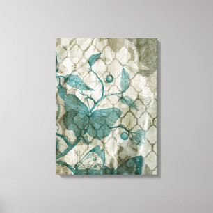 Arabesque Butterflies V Canvas Afdruk