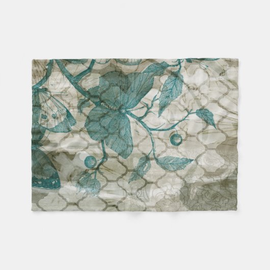 Arabesque Butterflies V Fleece Deken (Voorkant (Horizontaal))