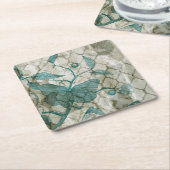 Arabesque Butterflies V Kartonnen Onderzetters (Schuin)