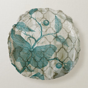 Arabesque Butterflies V Rond Kussen