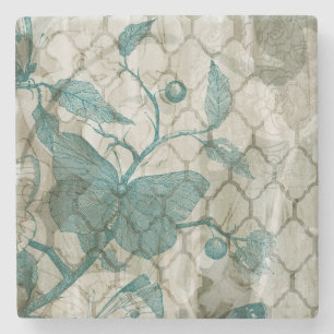 Arabesque Butterflies V Stenen Onderzetter