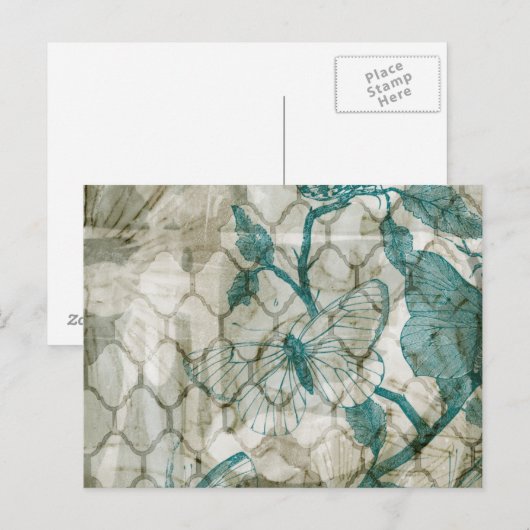Arabesque Butterflies VI Briefkaart (Voorkant / Achterkant)
