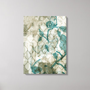 Arabesque Butterflies VI Canvas Afdruk
