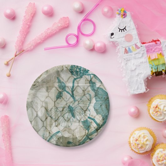 Arabesque Butterflies VI Papieren Bordje (Feest)