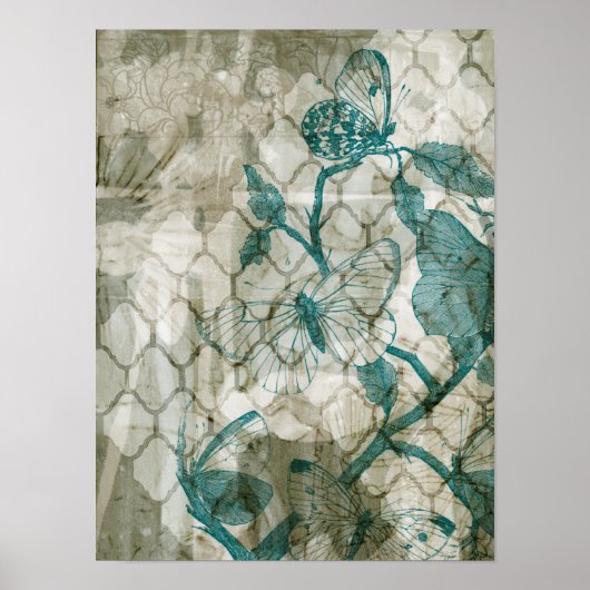 Arabesque Butterflies VI Poster (Voorkant)