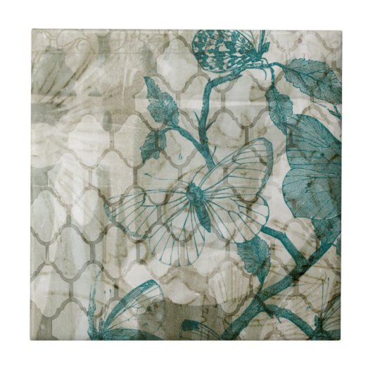 Arabesque Butterflies VI Tegeltje (Voorkant)