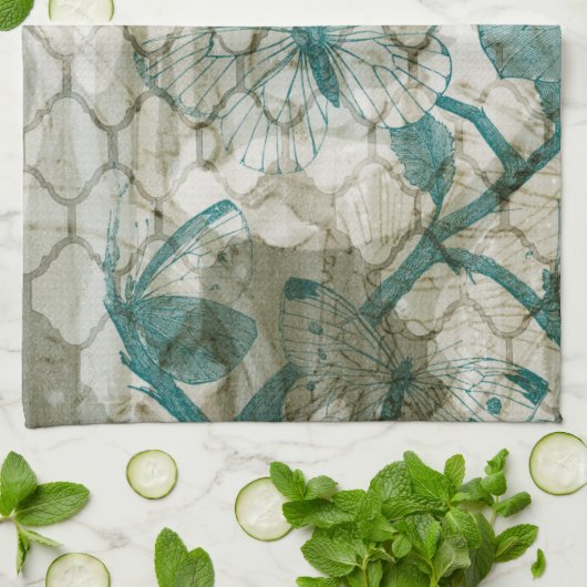 Arabesque Butterflies VI Theedoek (Gevouwen)