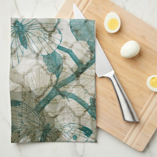 Arabesque Butterflies VI Theedoek (Quarter Fold)