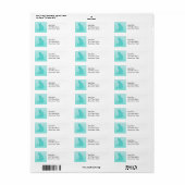 Arabesque Cat - shades of turquoise Etiket (Full Sheet)