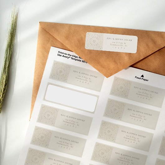 Arabesque Cream Elegance Retouradres Labels