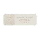 Arabesque Cream Elegance Retouradres Labels (Voorkant)