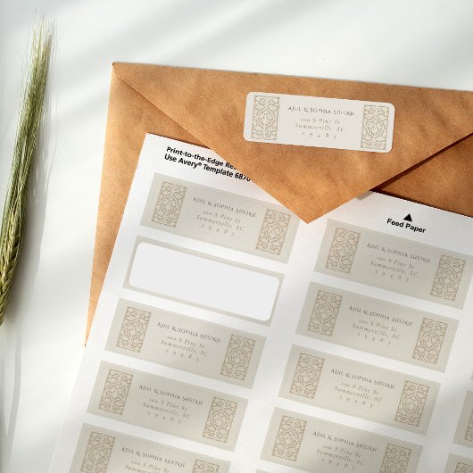 Arabesque Crème Islamitisch Retouradres Labels