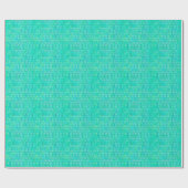 Arabesque damask - aqua en turquoise cadeaupapier (Vlak)