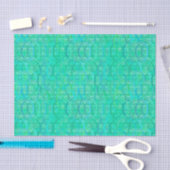 Arabesque damask - aqua en turquoise tissuepapier (Craft)