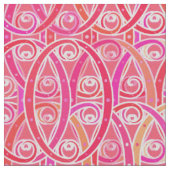 Arabesque damask - schaduwen van koraalroze stof (Close Up)