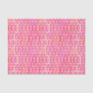 Arabesque damask - schaduwen van koraalroze tissuepapier