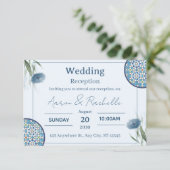 Arabesque Elegance Wedding Card Kaart (Staand voorkant)