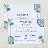 Arabesque Elegance Wedding Card Kaart (Voorkant / Achterkant)