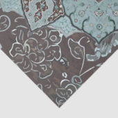 Arabesque Ephemera Aqua in Brown ontkoppeling Tissuepapier (Detail)