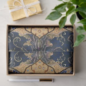 Arabesque Ephemera Blue n Gold ontkoppeling Tissuepapier (Geschenk)