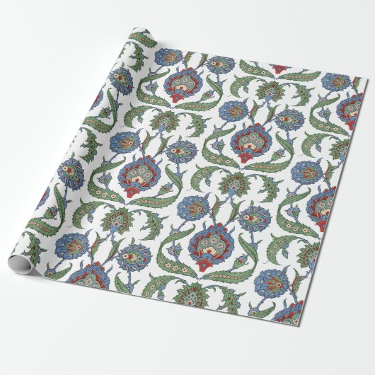 Arabesque florpatroon cadeaupapier (Uitgerold)