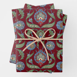 Arabesque florpatroon inpakpapier vel