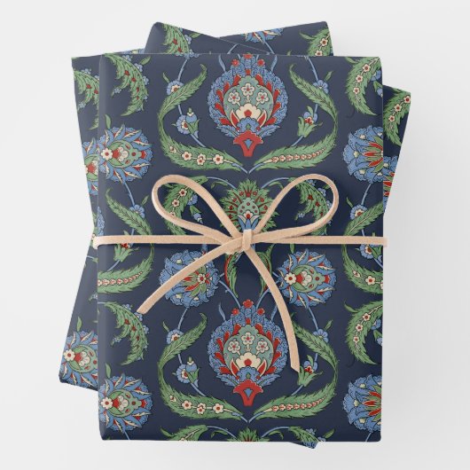 Arabesque florpatroon inpakpapier vel (In situ)