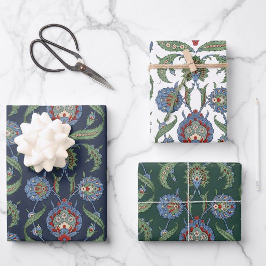 Arabesque florpatroon inpakpapier vel (Voorkant)