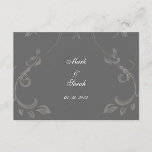 Arabesque Flourish Chalkboard RSVP Kaartje