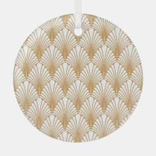 Arabesque geometrisch naadloos patroon Glas Ornament