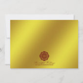 Arabesque Gold Lace, 5x7 save the date (Achterkant)