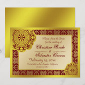 Arabesque Gold Lace, 5x7 save the date (Voorkant / Achterkant)