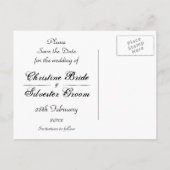 Arabesque Gold Lace, bewaar de datum briefkaart (Achterkant)