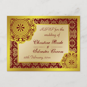 Arabesque gouden kant, RSVP briefkaart