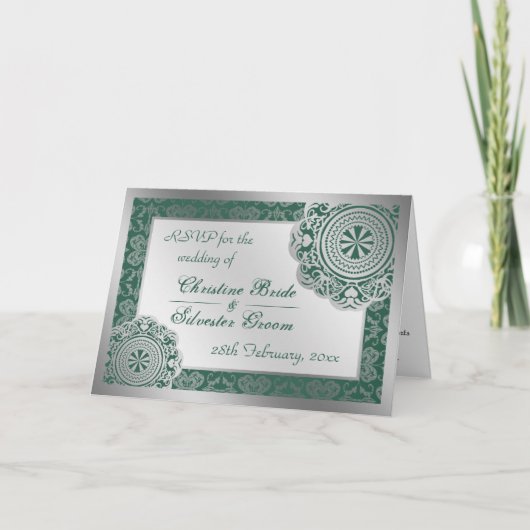 Arabesque gouden kant, RSVP-kaart (Voorkant)