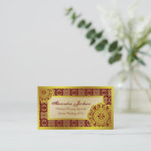 Arabesque gouden kant, visitekaartje (Staand voorkant)