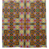 Arabesque Hearts Fractal Patroon Douchegordijn (Voorkant)