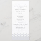 Arabesque huwelijksprogramma | Gray Programmakaart (Voorkant)