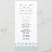 Arabesque huwelijksprogramma | Mist Programmakaart (Achterkant)