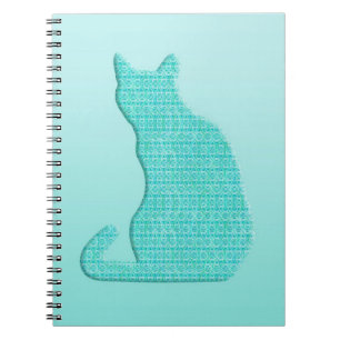 Arabesque Kat - tinten turquoise Notitieboek